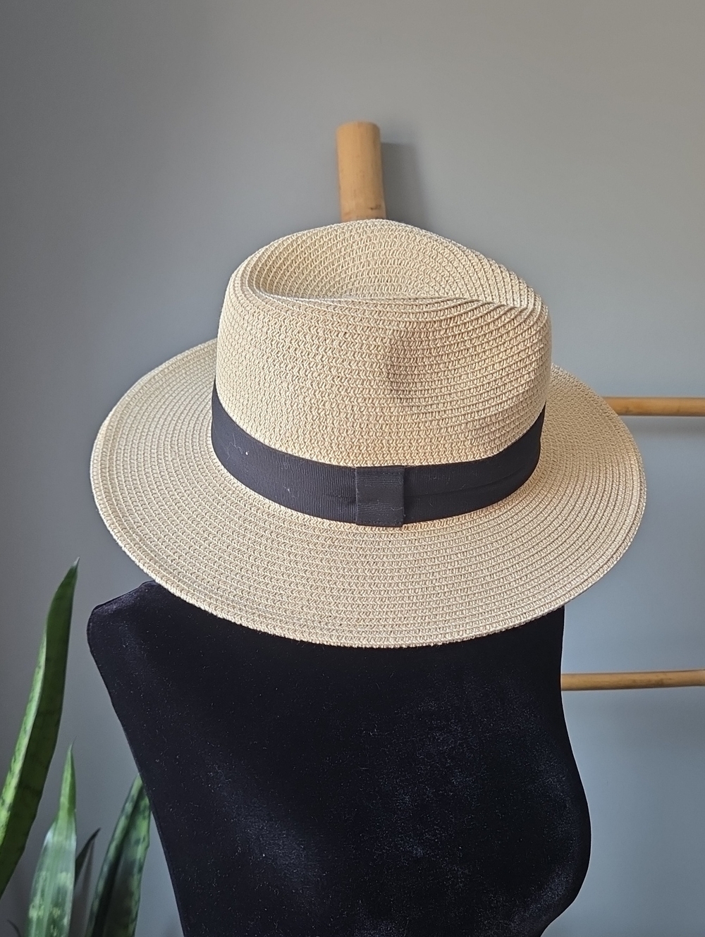 Solar Escape Adjustable Panama Hat with Black Band